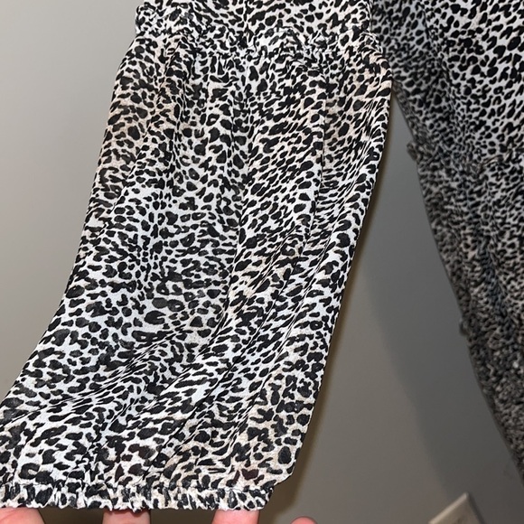 Leopard Print Long Sleeve Babydoll Dress size Medium - Picture 6 of 9
